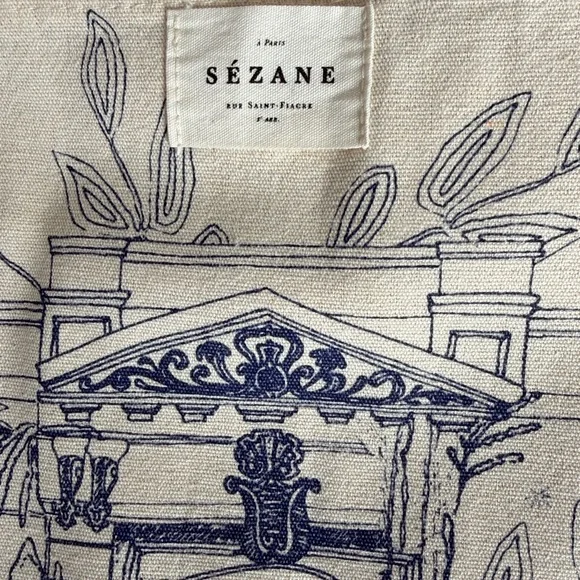 Sézane NWOT Canvas Tote Bag with Animal Print - Picture 4 of 6